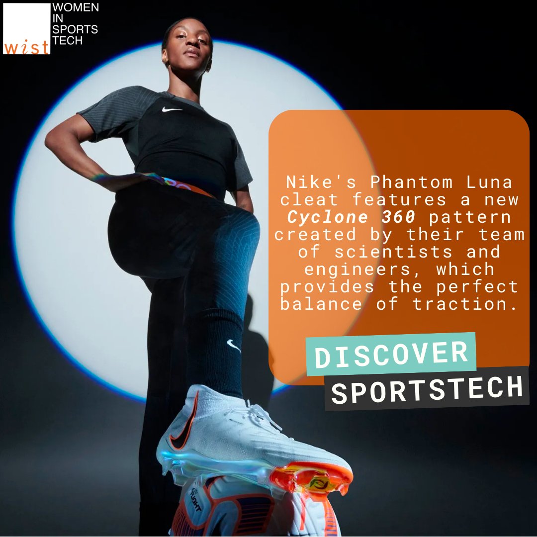 WomenSportsTech's tweet photo. #DiscoverSportsTech WiST Partner Nike has released their new Phantom Luna cleat with the goal of empowering women’s soccer players to reach their full potential. As you may guess, this extensively researched cleat was developed by women!
#WomeninSportsTech #ChangeTheRatio https://t.co/NdUdE6X4pK