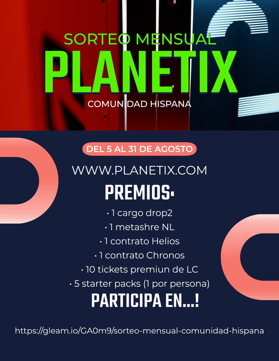 lupi_silleda's tweet photo. 🎊🥇Entra y participa en el sorteo!!! no pierdas la oportunidad de ganar nuevos premios!!🎁🎉 @Planetix0  #PlanetIX #IXT https://t.co/JRInEFt3Ij https://t.co/3uUwUkpcJh