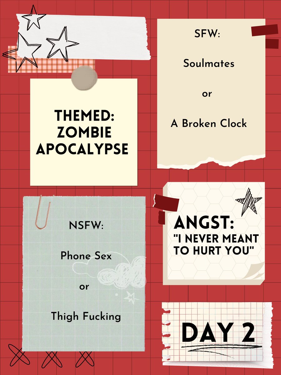 RokcaleWeek's tweet photo. Take a closer look at our prompts! #RCW23 #RokCaleWeek #RokCaleWeek2023 #RCW23_NSFW
(2/6) https://t.co/ZsGKnwIFBR