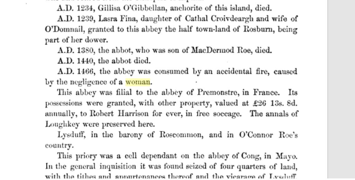 ColemanDennehy's tweet photo. @Shaz_arch @BrigidLaffan For those of you who aren’t archaeologists or historians of scandal, the abbey was burned down when one of the monk’s mistresses went to bed with a candle and didn’t take sufficient care
#Durty https://t.co/EPKER0kmmn