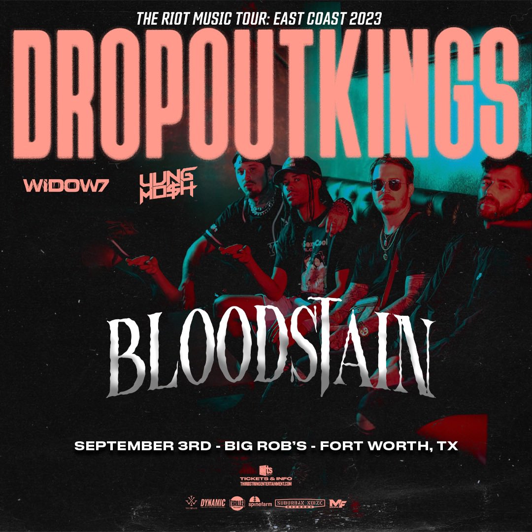 BLOODSTAINLIVES's tweet photo. Sunday September 3rd! We’re opening up for @DropoutKingsAZ in Fort Worth! DM for physical tickets now 🎟️ ‼️ https://t.co/Yau4QLaEz0