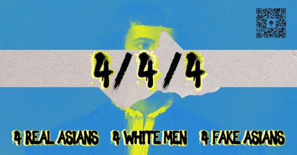 pickle_tank's tweet image. A sitcom? a play? 4 asian actors playing 4 white men, who have all pretended to be asian. Join us as we turn the white gaze back at THEM.

#fourfourfour #PickleTankTheatre #EdFringe2023 #edfringe #theSpaceUk #edinburghfringe @edfringe @theSpaceUK