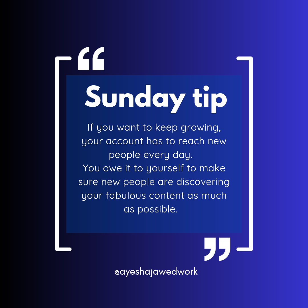 ayeshajawedwork's tweet photo. Sunday tip for marketers 🚀🚀

#marketing #socialmedia #content  #socialmediamarketing #digitalmarketing #contentmarketing https://t.co/ZkId9tFOtK