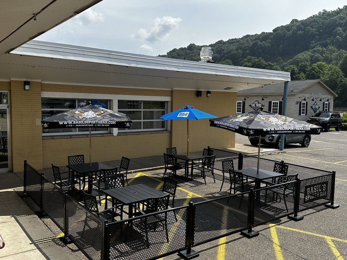 The Patio is Open!!! Come on out and take advantage of this beautiful Saturday!!! #BasilsSportsBar #ThePatio #DowntownWeirton