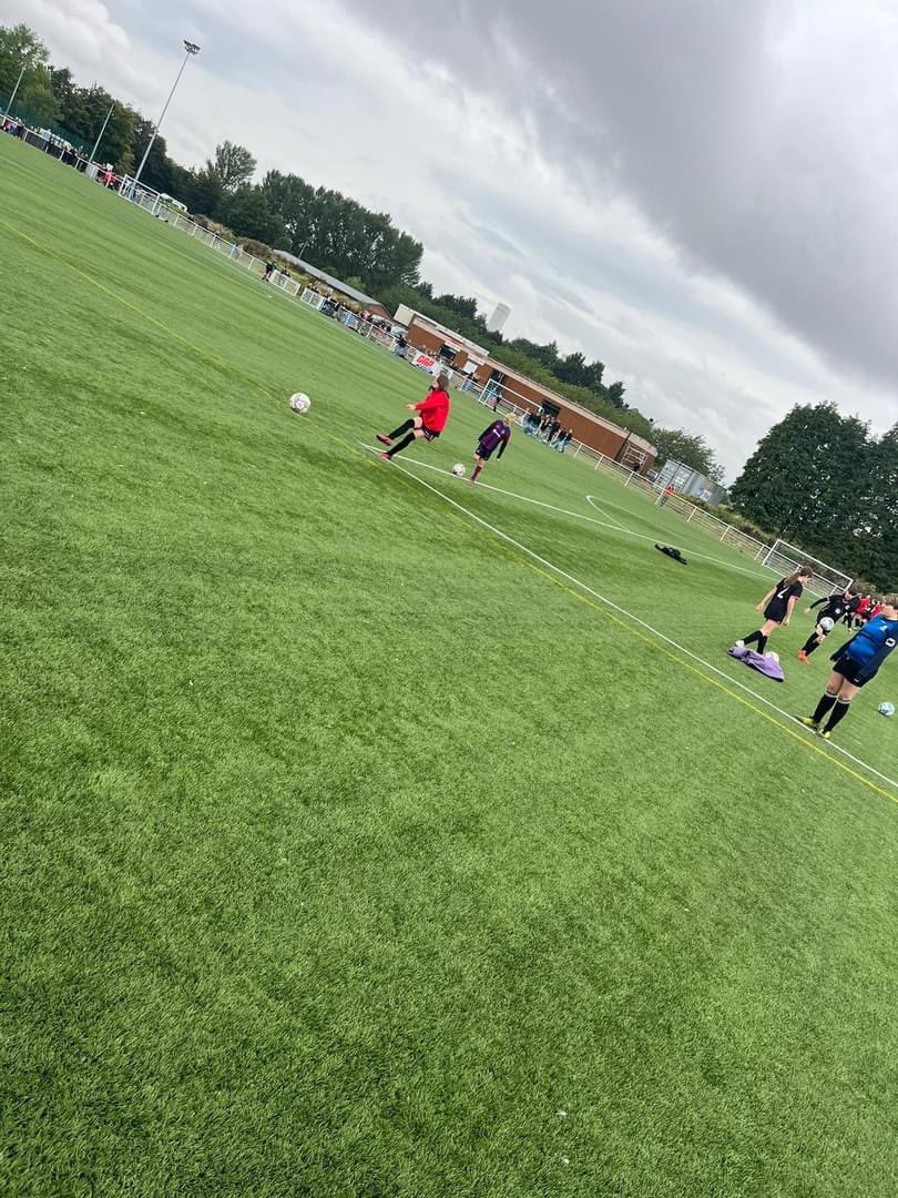 Inchyra cup festival for the girls today. They were loving it until the weather turned 😢 ☔️ ⚽️🔴⚫️