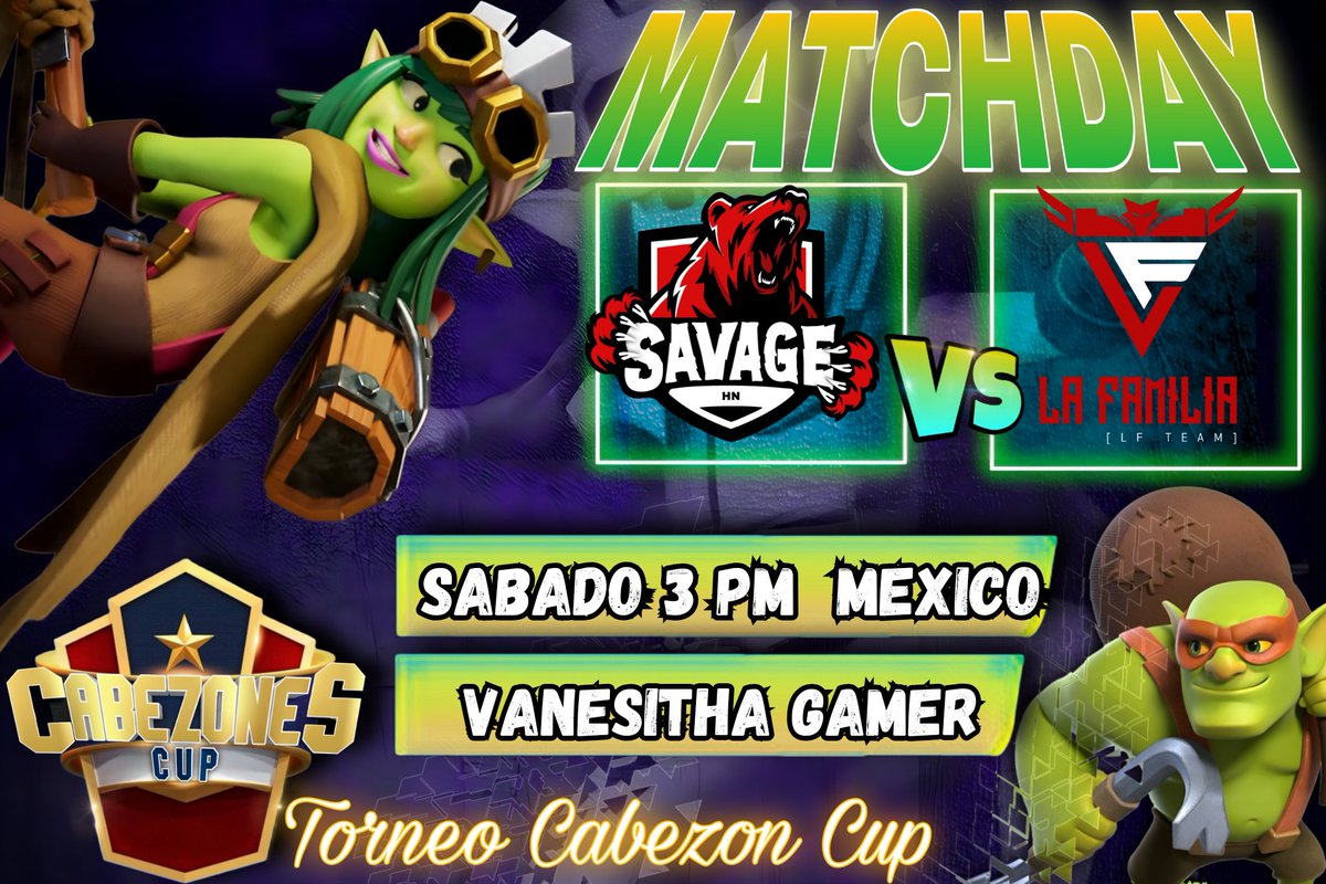 NOS QUEDA MUY POCO DE LA CABEZON CUP!!! NOS VEMOS EN UN RATO CON 
⭐LA FAMILIA VS SAVAGE⭐