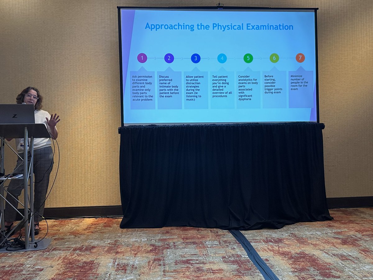 qPHM (@phmlgbtq) on Twitter photo ❓What do pediatric hospitalists 🩺 need to know about gender affirming care 🏳️⚧️🏳️🌈 <a href="/PHMConf/">PHM Conference</a> #PHM23? #LGBTQIA #WeArePHM
➡️Know the side effects of GAC hormones
➡️Learn to perform a sensitive physical exam
➡️Make a local resource list for patients and families ❓What do pediatric hospitalists 🩺 need to know about gender affirming care 🏳️⚧️🏳️🌈 <a href="/PHMConf/">PHM Conference</a> #PHM23? #LGBTQIA #WeArePHM
➡️Know the side effects of GAC hormones
➡️Learn to perform a sensitive physical exam
➡️Make a local resource list for patients and families