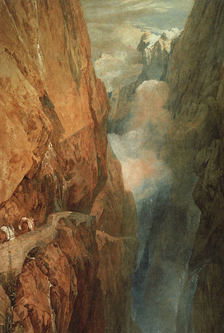 Le passage du #Saint_Gothard, 1804 #williamturner  #peinture