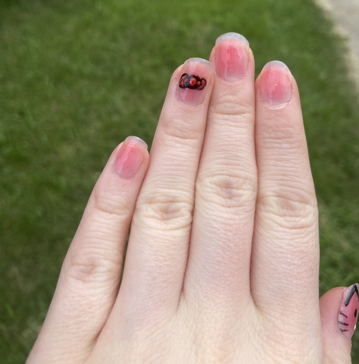 ivysnailarts's tweet photo. Hello Kitty blush nails. i tried ❤️
#hellokitty #blushnails https://t.co/ho8ppYqiPB