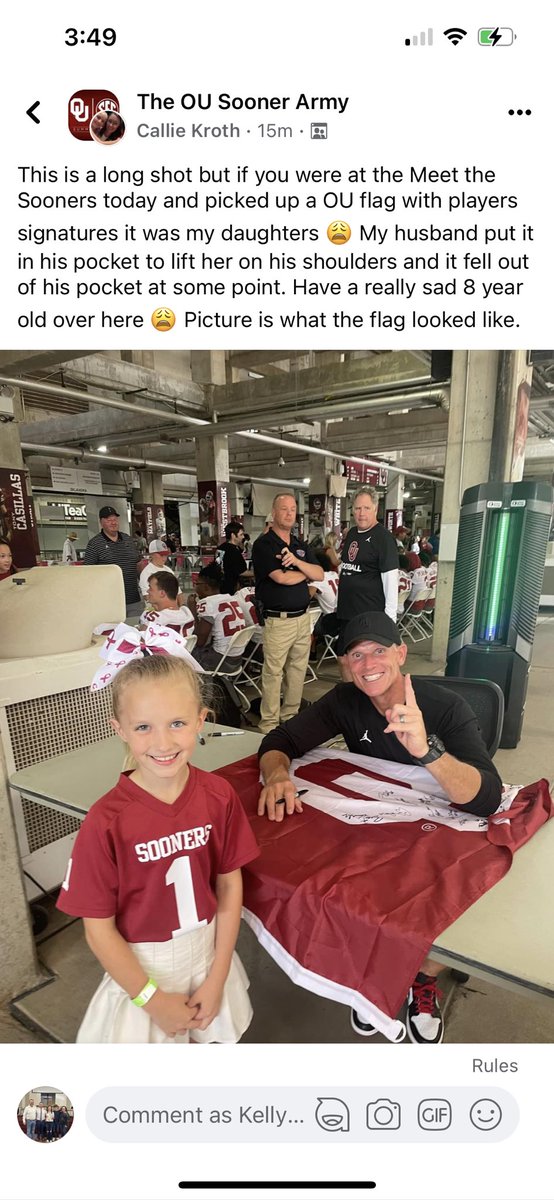 Can any of my #Sooners fans help this little girl and her mama out? <a href="/OU_Football/">Oklahoma Football</a>