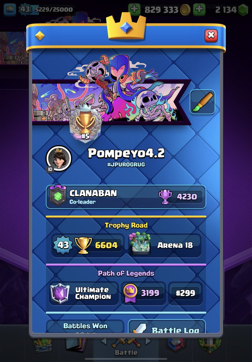Link de amistad de mi cuenta secundaria para este fin de temporada a los 200 mas rápidos!
Si agregaste a tiempo manda tu captura, vamos a pushear al top 📈

Click this link to add as friend in Clash Royale! link.clashroyale.com/invite/friend/…