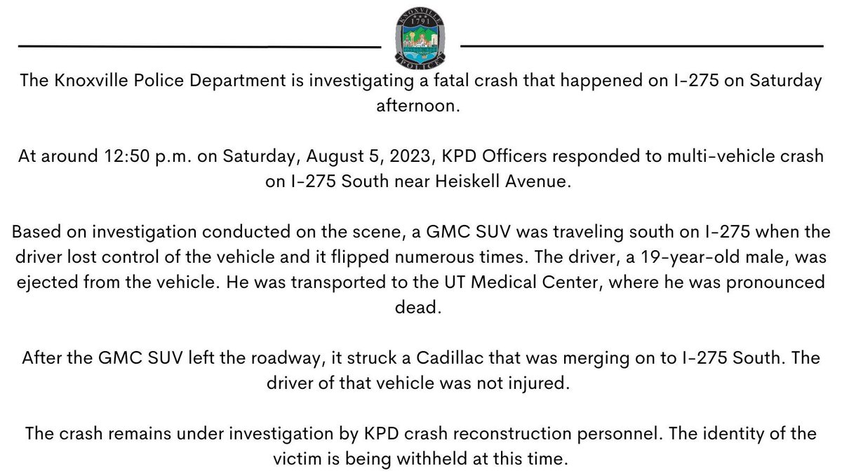Knoxville Police TN tweet media