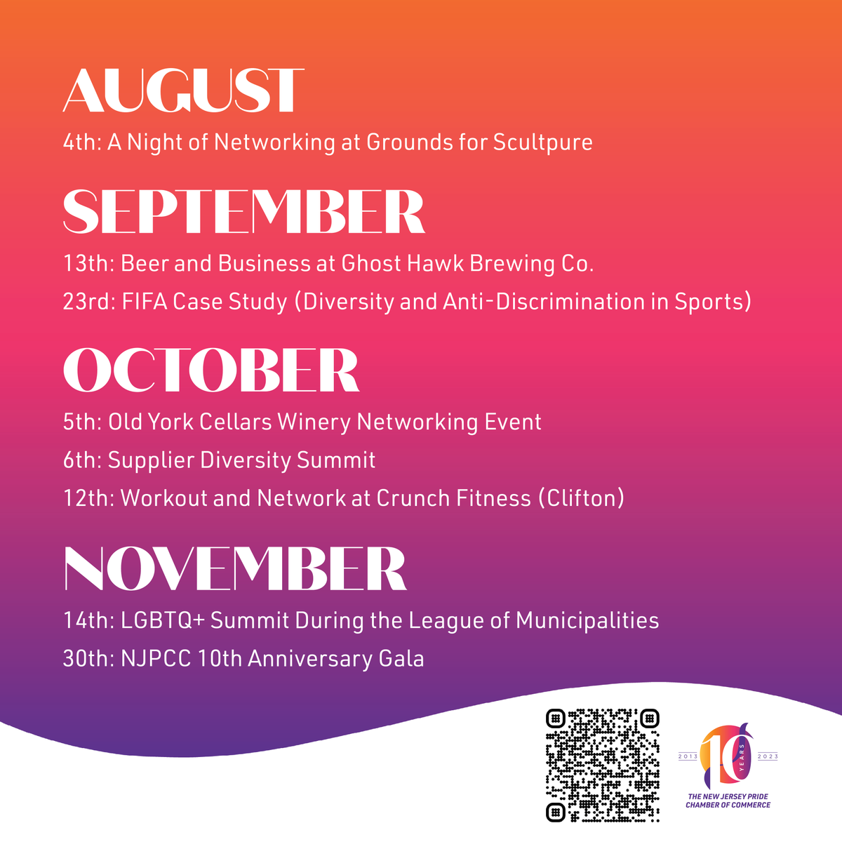 NJPrideChamber's tweet photo. #NJPCC knows how busy you can get, so we are ensuring you can plan the rest of your year accordingly without missing out on the fun!
.
.
#LGBTQIA #NJLGBT #NJPrideChamberofCommerce #NJPCC #NJPrideChamber #LGBTNewJersey #LGBTBusiness #lgbtnetworking #njnetworking #gaynj #LGBTMixer https://t.co/ekOAsz5FEQ