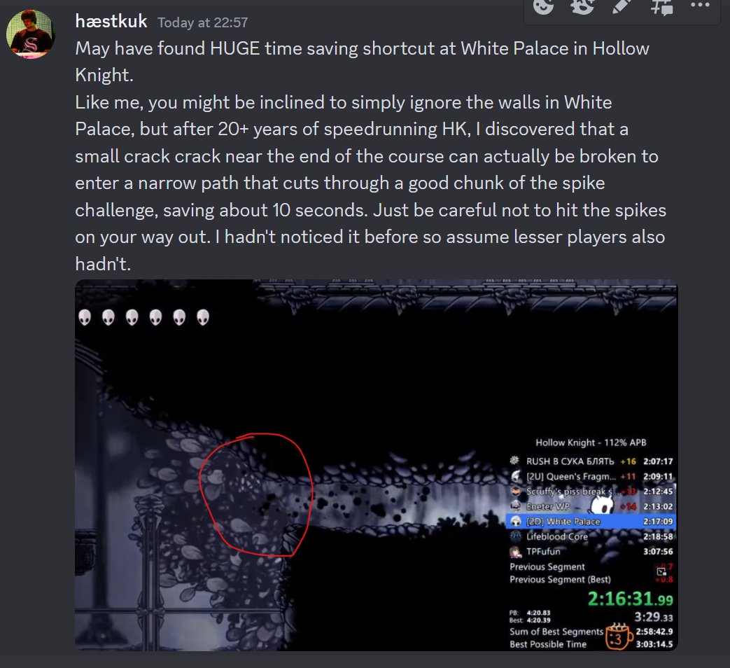This is r/speedrun post of all time