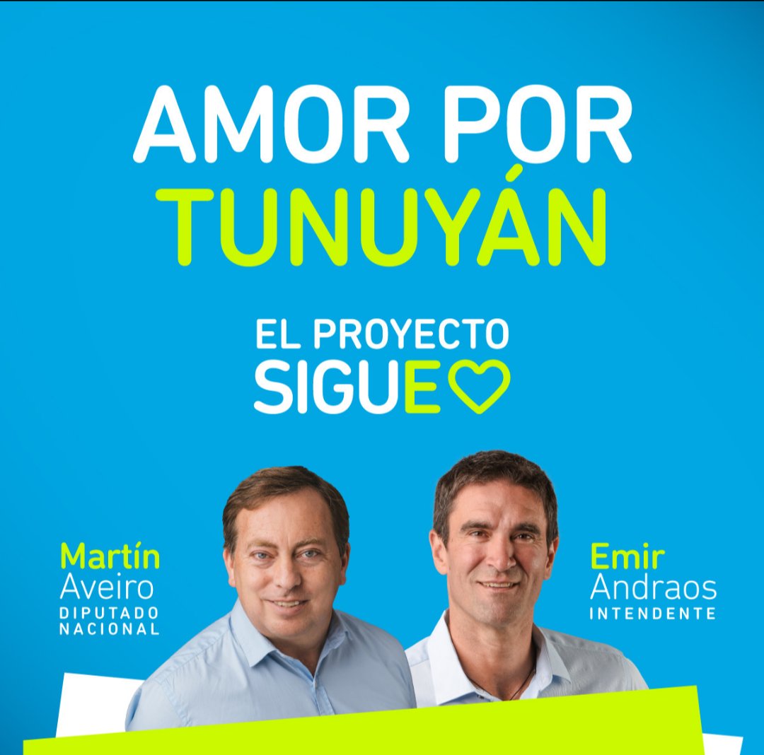 AgusJurez6's tweet photo. Con @MartinAveiro como Diputado Nacional y con @AndraosEmir como Intendente, Tunuyán tiene una enorme oportunidad de profundizar el crecimiento y el desarrollo que venimos teniendo.
#AmorPorTunuyán
#ElProyectoSigue https://t.co/LP0QCer3hy