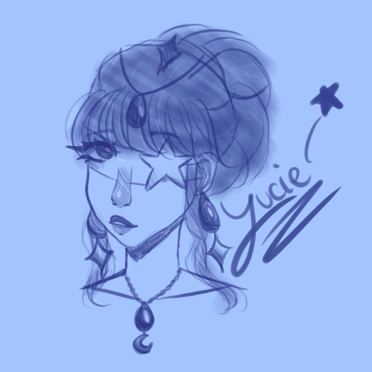 New art of my oc, Lady S.  (Or Séléné)