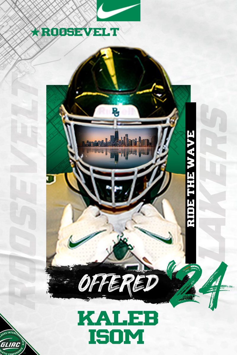 I am blessed to receive my first D2 Offer from Roosevelt university!! Thank you coach @CoachNolen @RULAKERFB @MCHS__FBALL