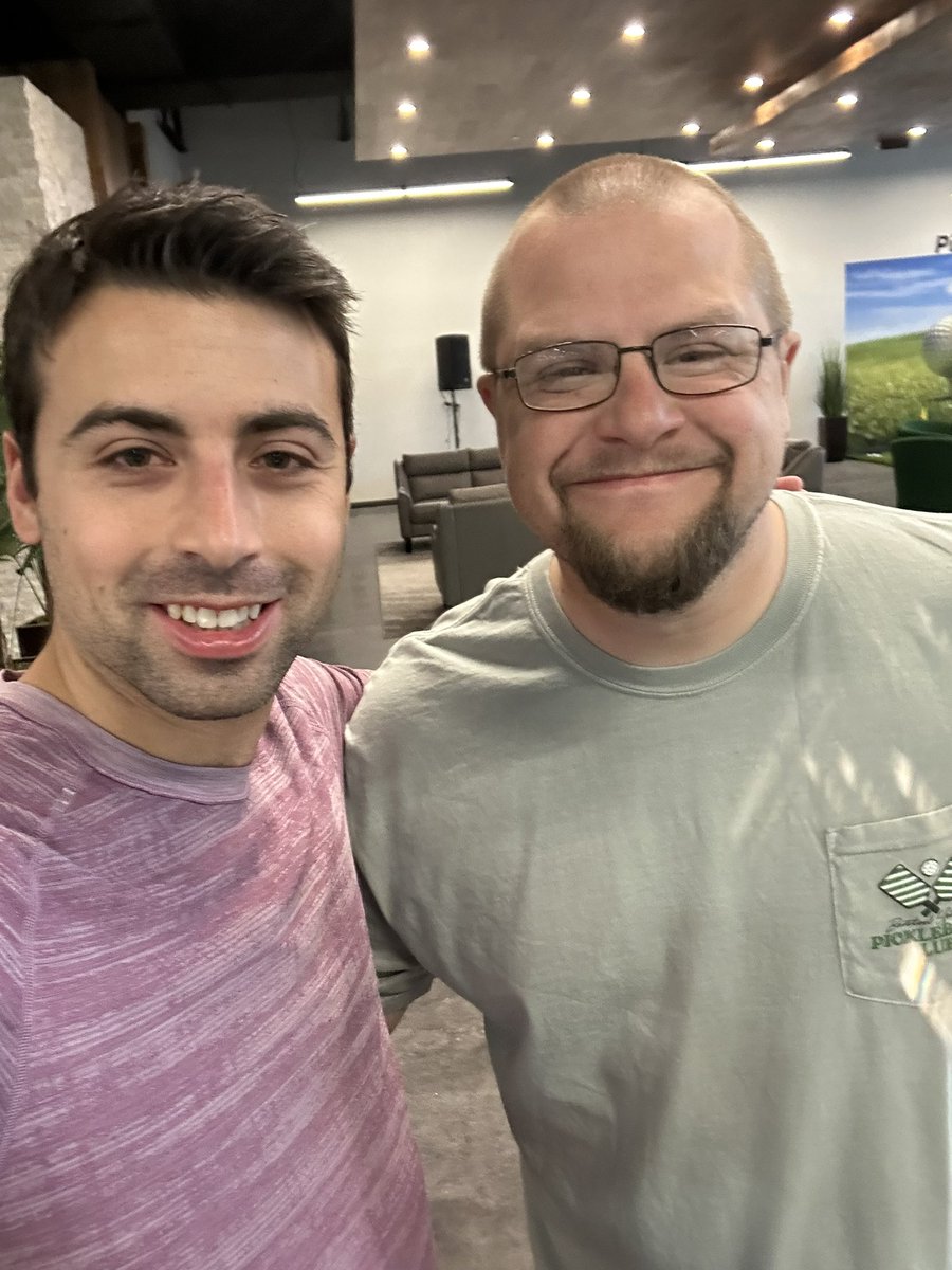 LETS.GO.

Took down the inaugural <a href="/barstoolsports/">Barstool Sports</a> Pickleball Tournament with <a href="/Trace_Cohen/">Trace Cohen</a> 

<a href="/BarstoolTrent/">Trent</a> is a hell of a Pickle coach