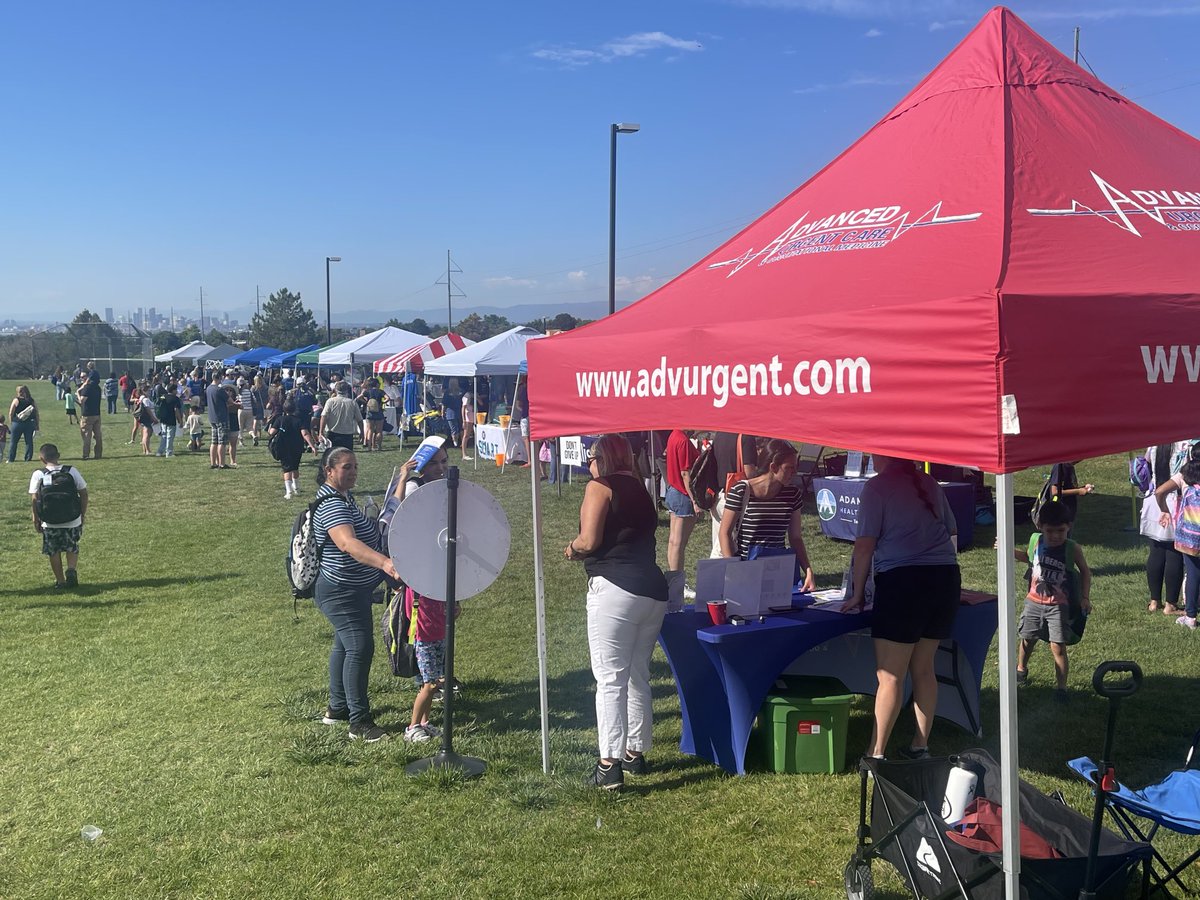 SuptGdowski's tweet image. Our @adams12 Back to School Bash has been a blast!  We’ve handed out thousands of backpacks stuffed w/school supplies, connected families to community resources, &amp;amp; shown our students the inside of a medical helicopter!