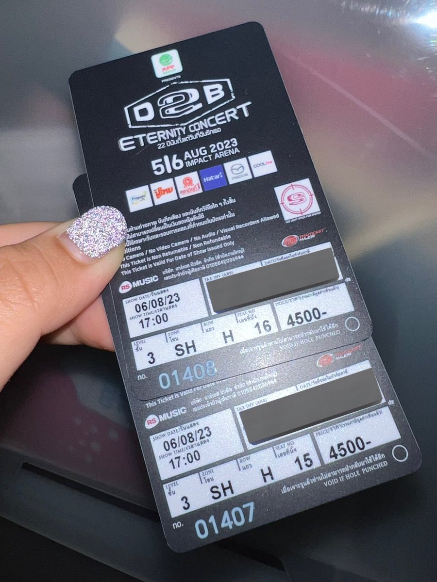 PinkTicket947's tweet photo. บัตรวันอาทิตย์ D2B

เหลือ SH 1 ใบสุดท้ายค่ะ
โซนสวยค่ะ กลางฮอลล์ เห็นครบ

หน้าบัตร 4500
ปล่อยเพียง 3500 💖🤲🏻

📍เจอกันพรุ่งนี้หน้าคอนค่ะ🫶🏻

#D2BETERNITY #D2BETERNITY2023 #22ปีนับตั้งแต่วันที่ฉันรักเธอ #ปล่อยบัตร #D2BCONCERT #D2B https://t.co/yBQTpt0HKy