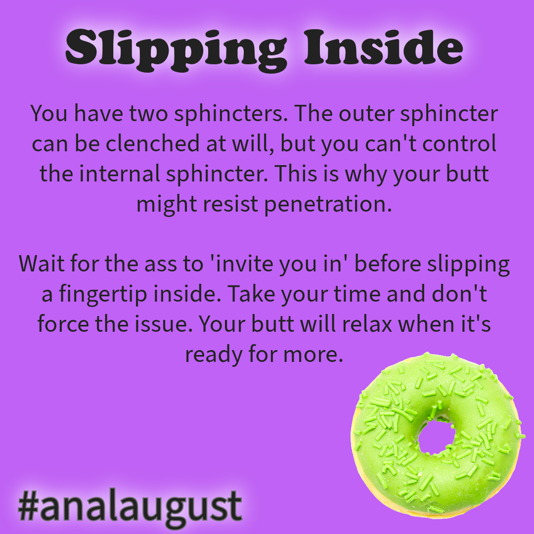 shushlife's tweet photo. Patience and a slow pace are essential to relaxing 🍑 muscles. If the ass resists or you feel pain, you need to slow down and add more lube. You'll be able to explore penetration with a finger once the internal sphincter relaxes and opens up. https://t.co/wL9mY33VUr