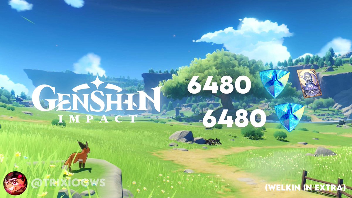 🌊 GENSHIN GIVEAWAY !! 🌊
(thks you for the 10k, I'll give you a big giveaway tomorrow!)

1st Winner: 6480 GC + Welkin
and
2nd Winner: 6480 GC

Rules:
  - must follow me &amp; <a href="/BlitzyReal/">Blitzy</a> 
  - like, rt
  - ends in 9 days

Through codashop!
Good luck all! ♾