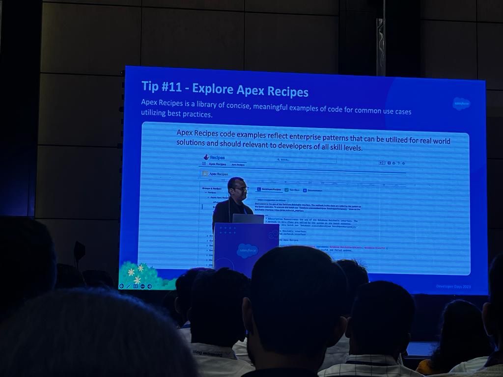 AppyCrown's tweet photo. ๐ Exciting news from #SalesforceDeveloperDays! Our CEO @omprakash_it delivered 20 game-changing best practices for Salesforce development in just 20 minutes! ๐๐ผ Let's elevate your projects to new heights with these cutting-edge insights! #Salesforce #CRM #TechLeadership https://t.co/ObZeAAnB9p