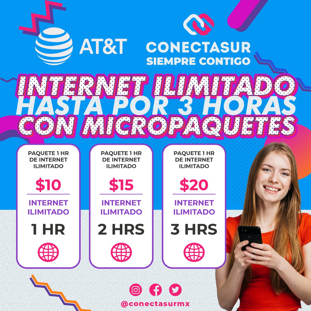 conectasurmx's tweet photo. ➡️➡️ Con  @att Acostúmbrate a tener el control. ⚡🎵
Solo con Prepago AT&amp;T Más disfruta de Gigas extras que tenemos para ti en tus recargas. 👉 #att https://t.co/aaDMvGM96l https://t.co/dEmYEKtMKF