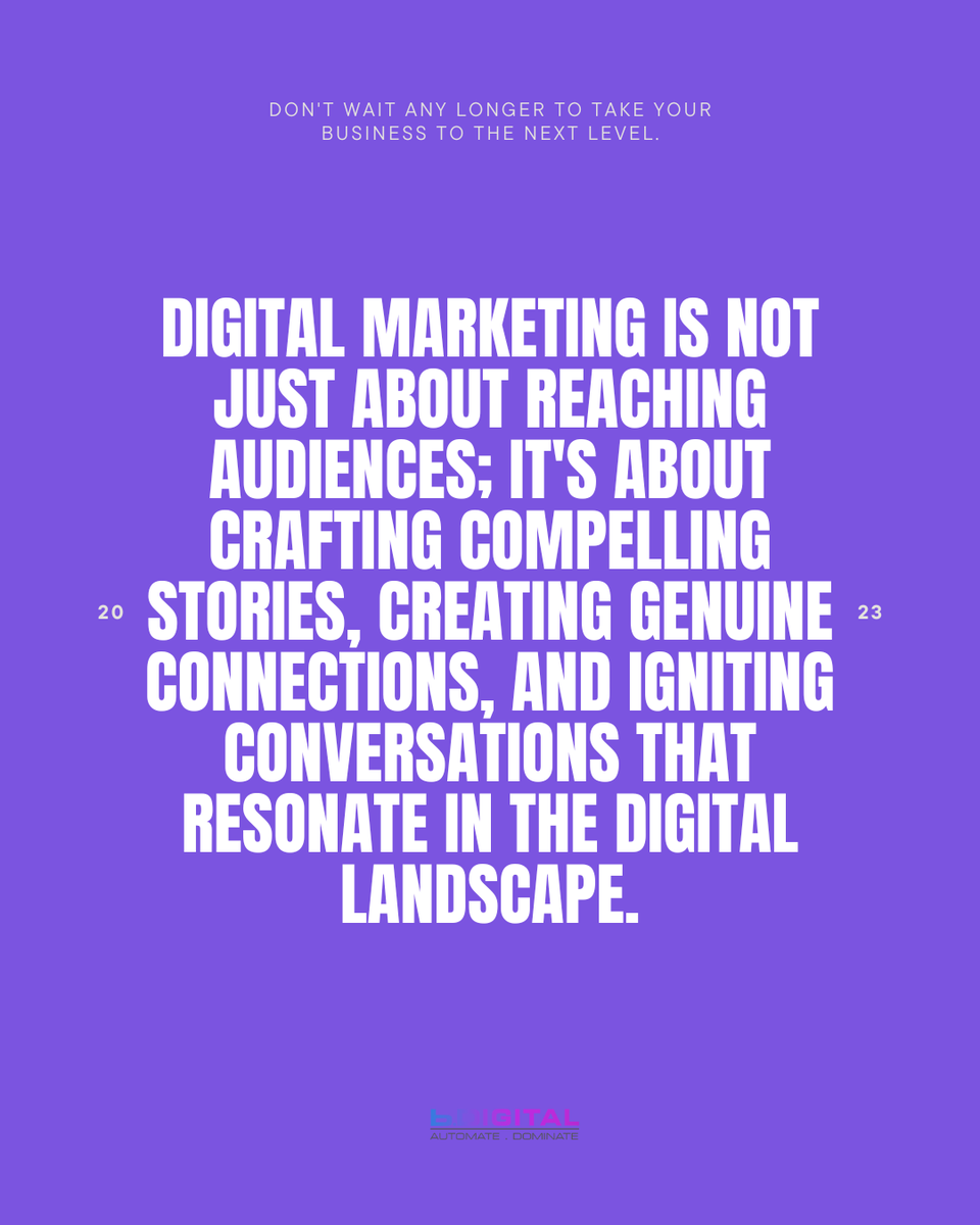 bridgette_boss's tweet photo. Unleash the power of digital storytelling. 📚✨

Connect with your audience on a deeper level, sparking authentic conversations that ripple through the digital realm. 🙌

✅https://t.co/v52Xlk1RYE

#DigitalStorytelling #GenuineConnections #DigitalMarketingMagic https://t.co/ud42H1OKaz