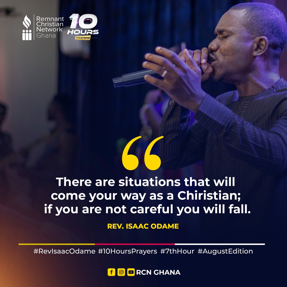 ghana_rcn's tweet image. Quotes from 10 Hours Prayer Stretch - August Edition

Sermon on The True State of The Heart by Rev. Isaac Odame

#10hoursprayer
#RCNGHANA
#revisaacodame