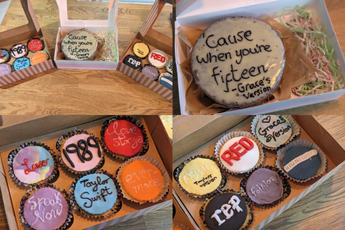 CatMeredith96's tweet photo. cause when you're 15 🎈
Ready for my swifty nieces 15th birthday 🎂

@taylorswift13 
#taylorswift 
#birthdaycake
#baking
#happybirthday https://t.co/7SJ34f3nRO