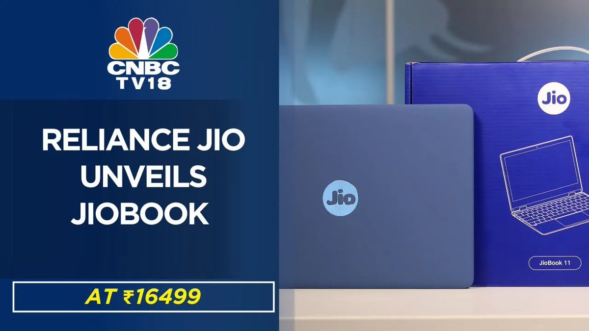 CNBCTV18News's tweet photo. Telecom giant Reliance Jio has unveiled the all new JioBook laptop in India. @ShibaniGharat tells you about the amazing features
#reliance #reliancejio #jio #jiobook #launch #lapto
Watch:
https://t.co/k50TaqOQ6c https://t.co/DrmgegFmWY