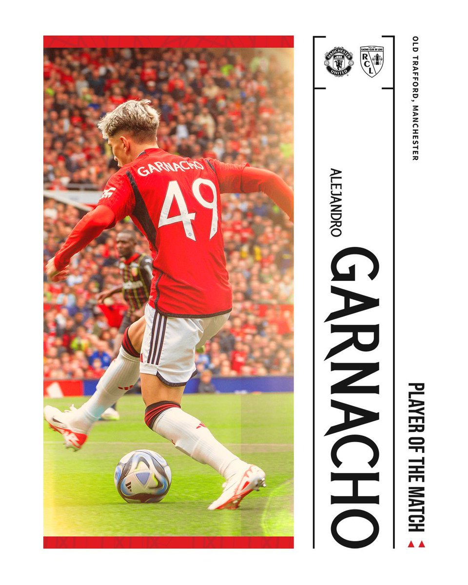 manutd_world's tweet image. ICYMI - Alejandro Garnacho terpilih sebagai pemain terbaik #mufc dalam laga tadi.

#PostMatchReaction
#PraMusim #MUNLEN