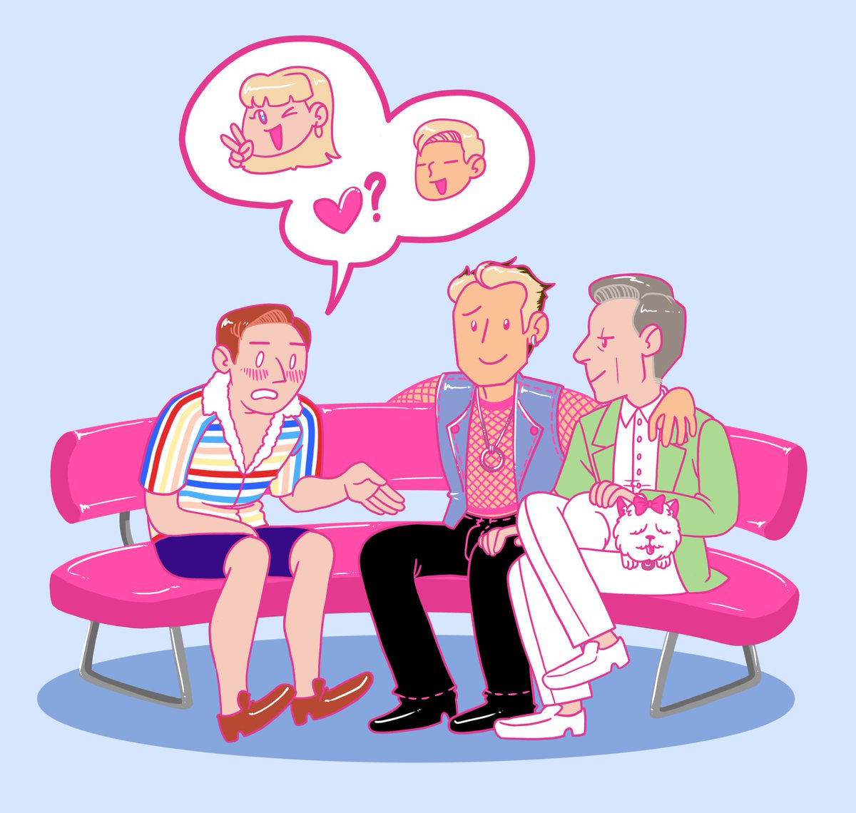 Vladmitry's tweet photo. allan hanging out with his friend couple to vent about being a gaycel #Barbie https://t.co/bBL042Sg71