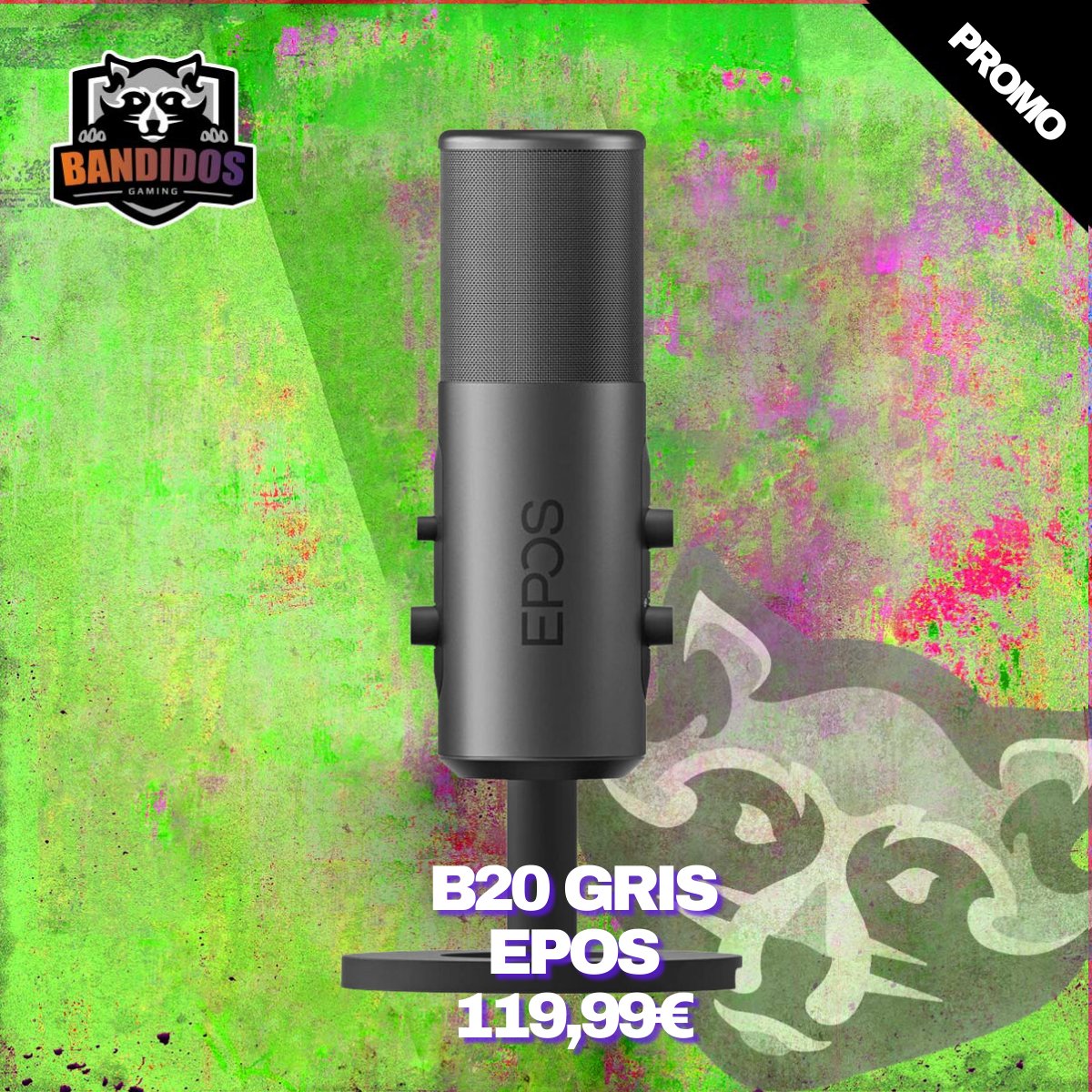 GamingBandidos's tweet image. Le B20 – EPOS – GRIS – MICROPHONE POUR STREAMING est en promotion à 119,99€ au lieu de 149,99 € sur Bandidos Gaming 

bandidos-gaming.com/produit/b20-ep…

#B20Microphone
#EposStreaming
#MicrophonePourStreaming
#QualitéAudioSupérieure
#SonClair
#DesignÉlégant
#FacilitéD'utilisation