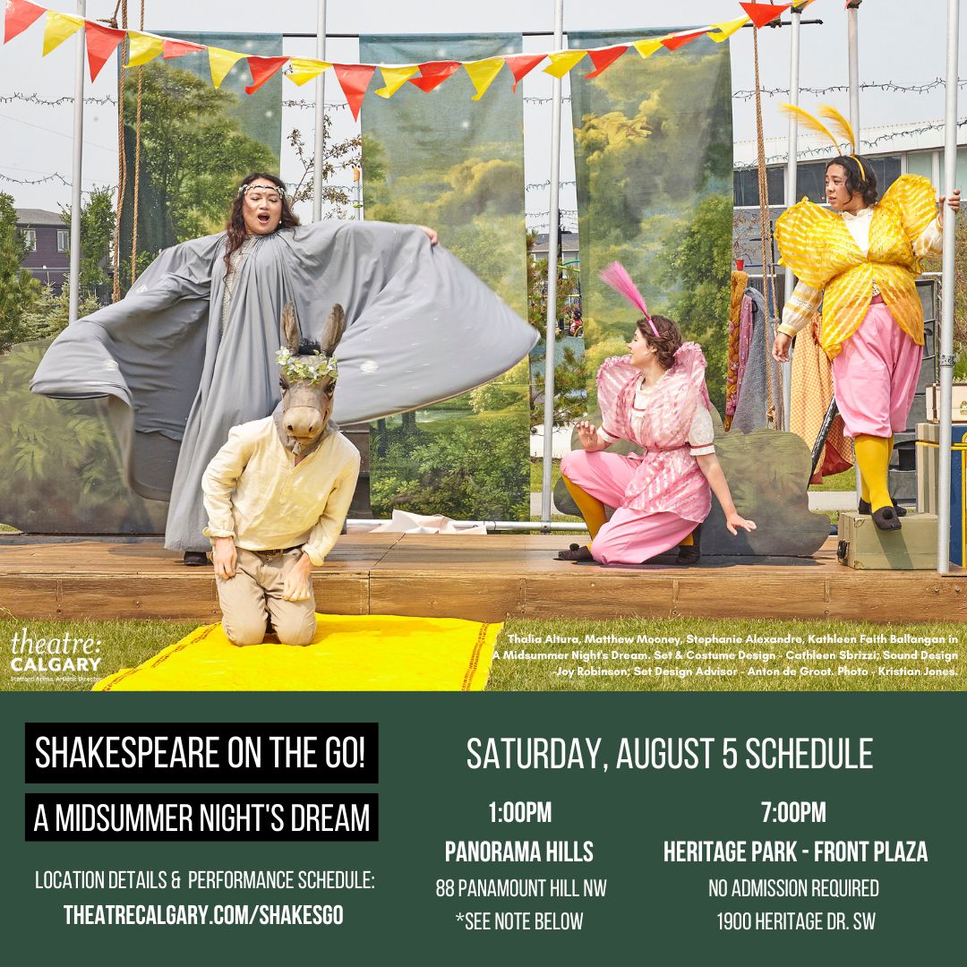 It's our final weekend! Don't disappoint the Queen of the Fairies - come see <a href="/ShakesBow/">ShakespeareByTheBow</a> before it's over! ✨

1 PM location note - Check-in at front window of Panorama Hills Community Centre to gain access - Membership not required.

Details: bit.ly/4471q0rv

#yyc