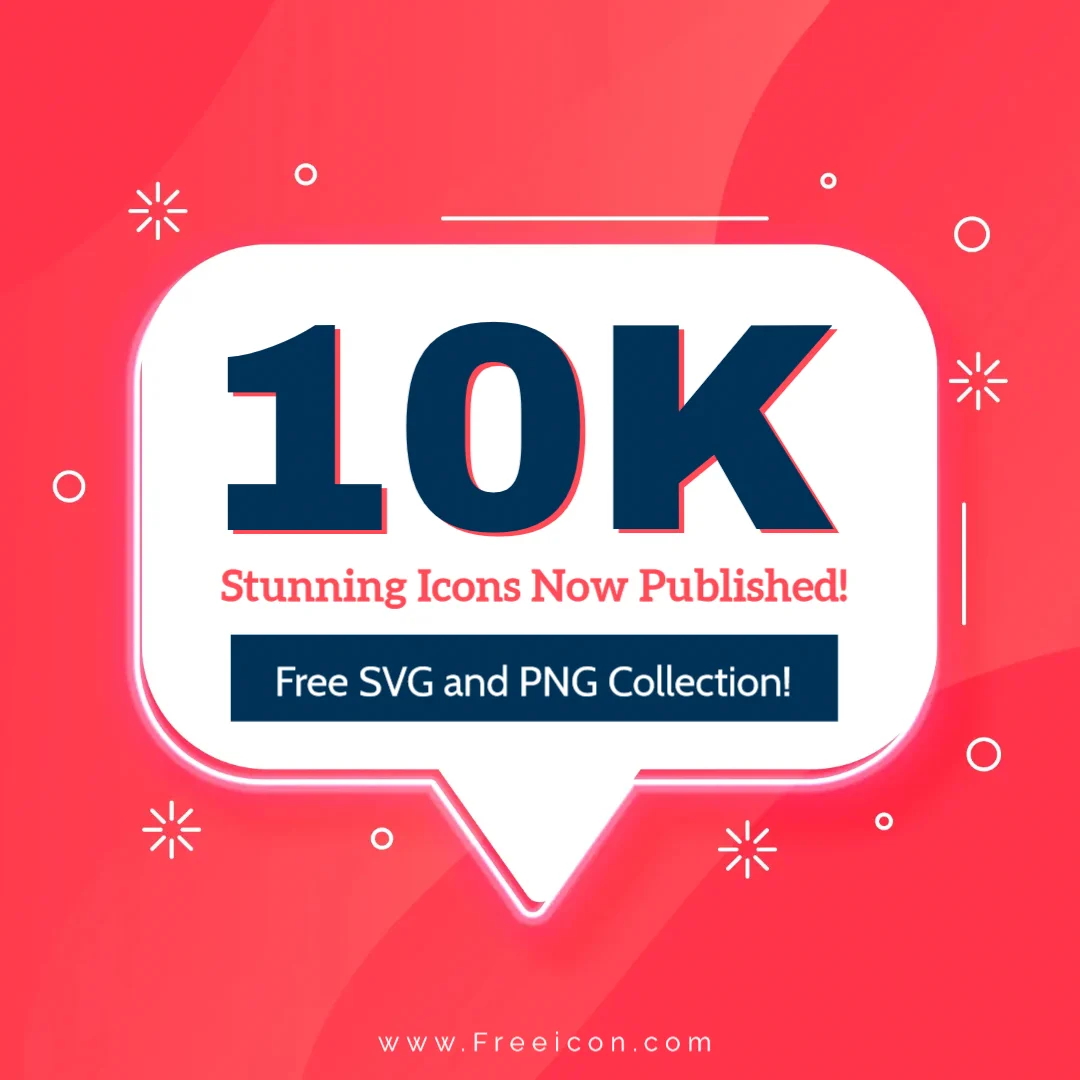 We're thrilled to announce a groundbreaking achievement! FreeIcon.com has just published an incredible collection of 10,000 stunning icons, designed to fuel your creativity and elevate your projects to new heights. From eye-catching SVGs to versatile PNGs, these free icons are the perfect ingredients for your next design masterpiece. Join our ever-growing creative community and unlock a world of design possibilities today! 🚀🎨🔓