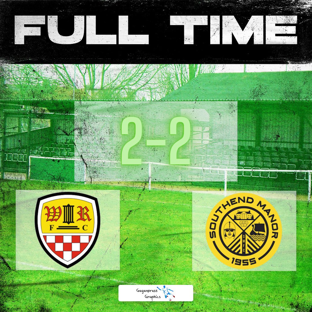 SouthendManorFC's tweet photo. FULL TIME - 2-2 vs @wormleysportsclub 
.
Picking up 1 point and the boys continue to look forward!
.
Thanking Wormley for their great hospitality as always!
.
#onemanor #southendmanor #fulltime #exploresouthend #fulltime #thurlownunnleague https://t.co/NKjcdPyDq5