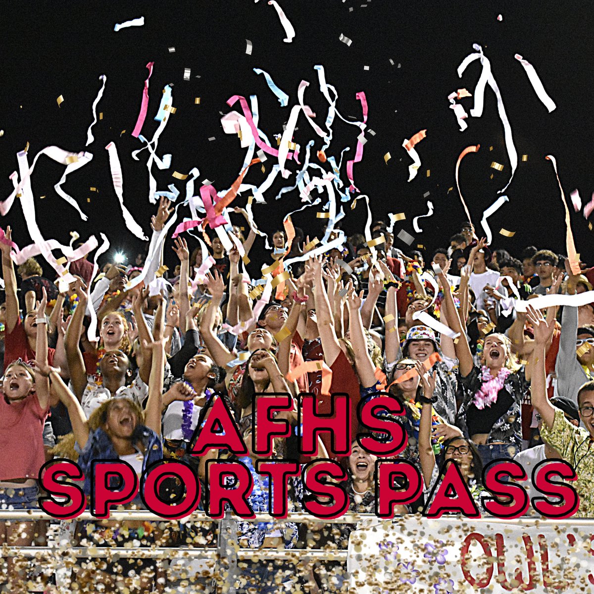 The AFHS Sports Pass is only $25 for entry into all home sporting events. Available for purchase in the bookstore.