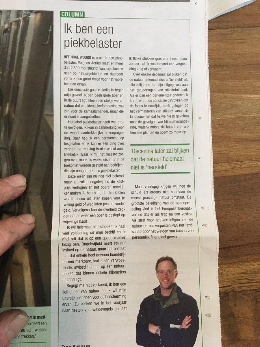 Mij uit het hart gegrepen. #piekbelaster #stikstof #natuur #zondebok