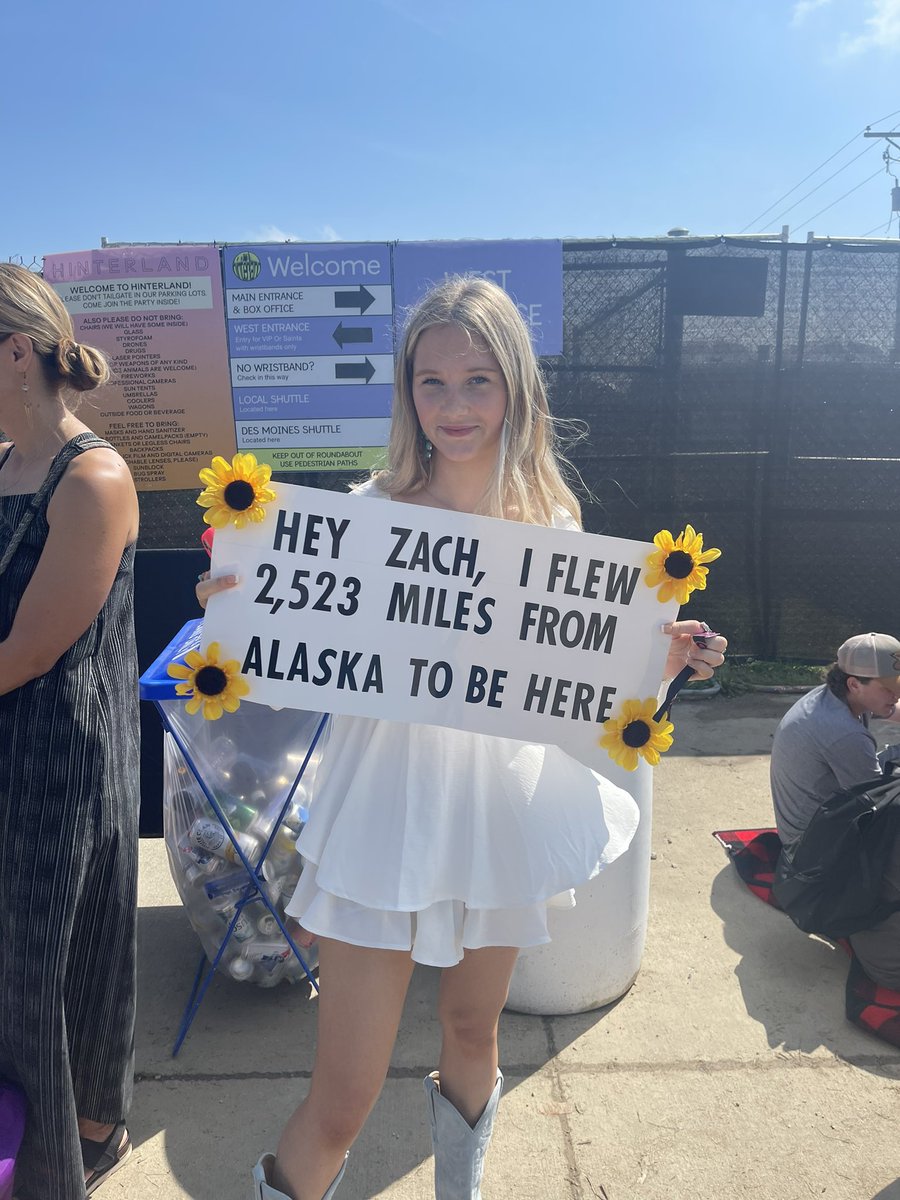 Hey <a href="/zachlanebryan/">Zach Bryan</a>, I just moved to Iowa  from Alaska and my niece is visiting for your show tonight, can you play Billy Stay for her?