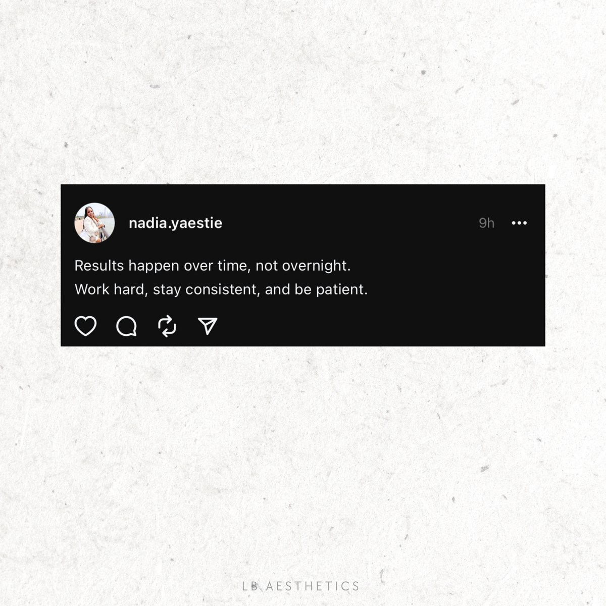 LB_Aesthetics_'s tweet photo. Just a reminder to continue to put the work in. 

Work hard, stay consistent and be patient. https://t.co/YAWR8Im0iD