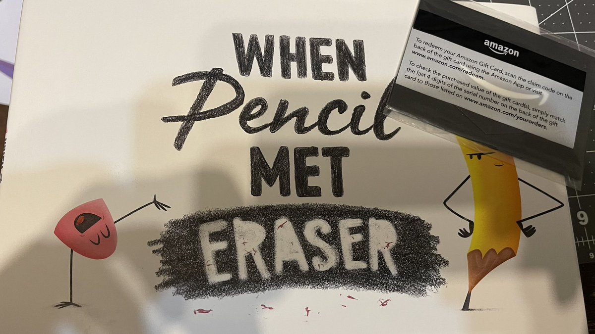 Herreras1class's tweet photo. #Thankyou anonymous donor. Thank you! We received #WhenPencilMetEraser and a gift card. Thank you for believing in our classroom. Thank you!! We are grateful #clearthelist https://t.co/npb8RH8W88