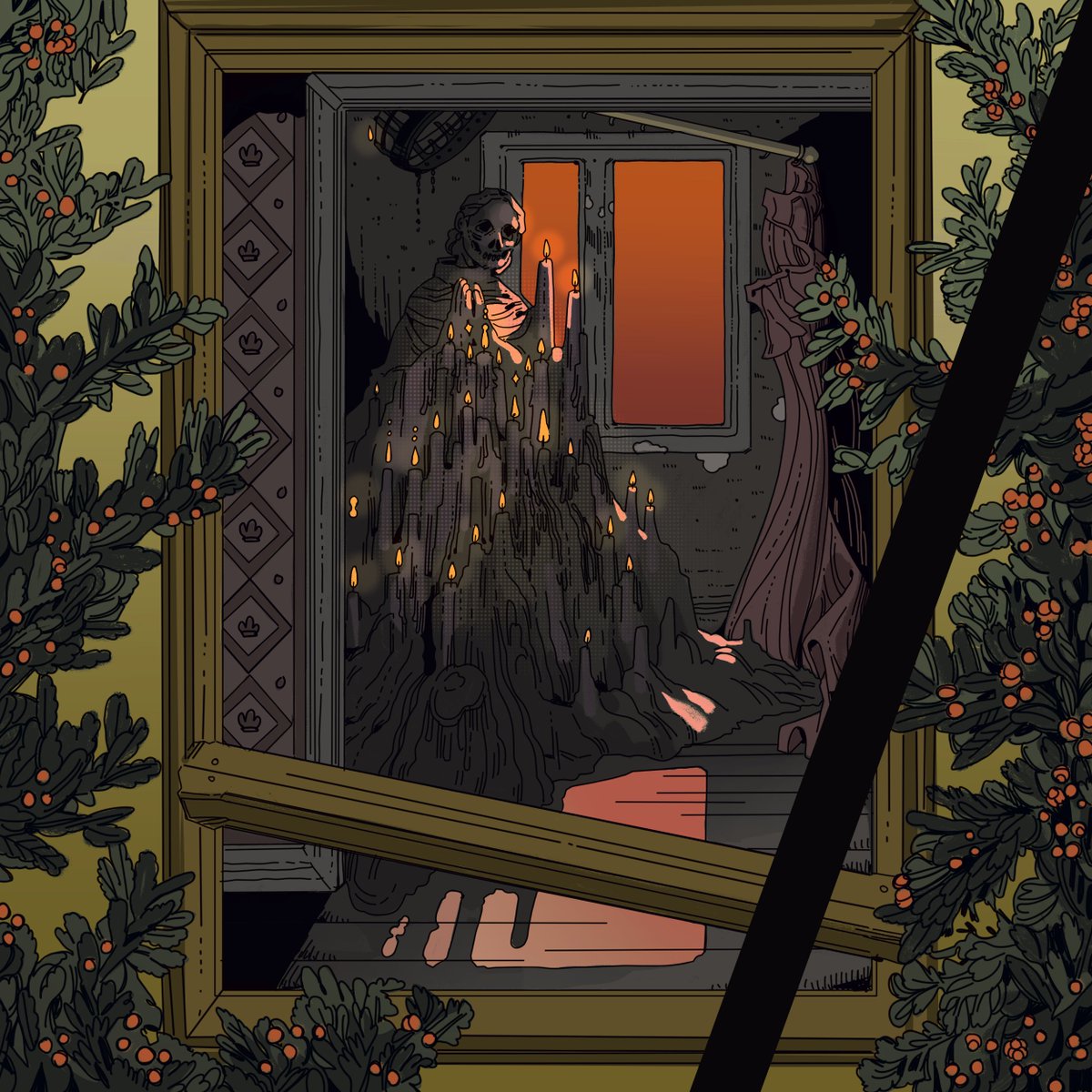 「be wary of the old houses in the foothil」|beth fuller✨のイラスト