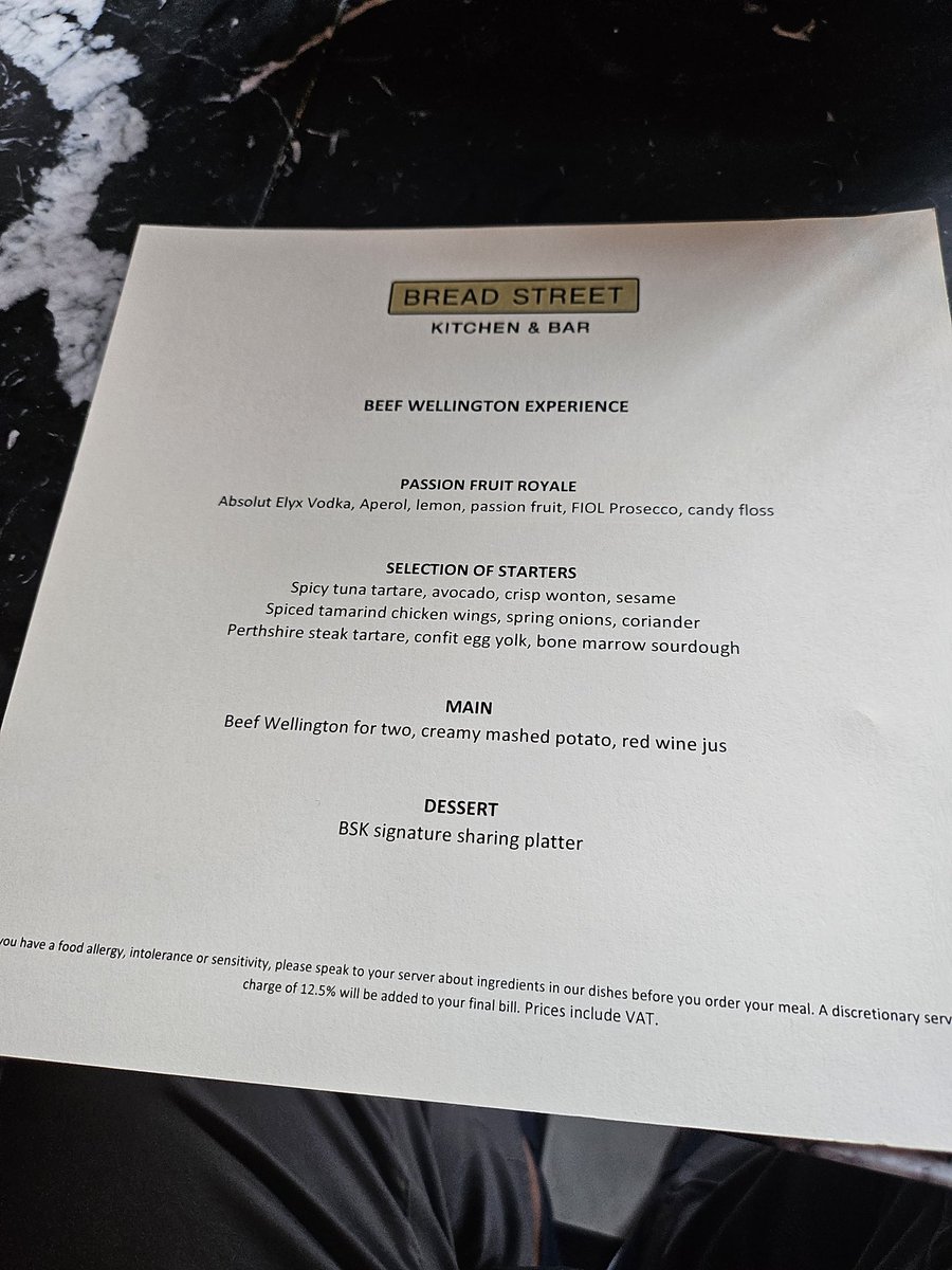 CRJM07's tweet photo. Surprise birthday dinner for the wife. Private Dining Experience at @GordonRamsay #breadstkitchen in Edinburgh.
Absolutely stuffed. What a meal. https://t.co/Jc13uQZ9SD