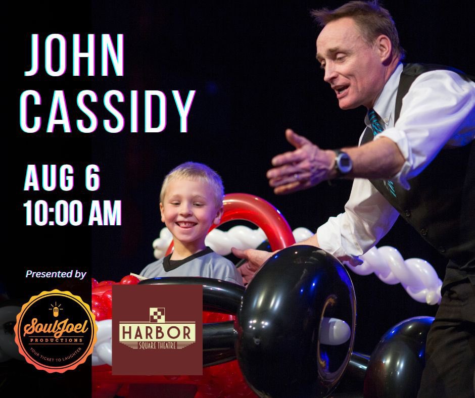 STONE HARBOR NJ - TOMORROW!!!!! Did you miss John Cassidy at Harbor Square Theatre last month?  Great news - you can catch him there AGAIN TOMORROW at 10:00AM!  This is his last performance at the shore this summer - so don't miss it!  Ticket link in bio!