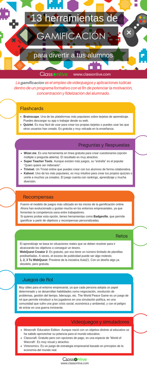 TicEducativas's tweet photo. Gamificación en el Aula – 13 Herramientas Web para Motivar el Aprendizaje. Vía @gesvin  https://t.co/ObDnaEnc1R https://t.co/MSAgvT5xx7