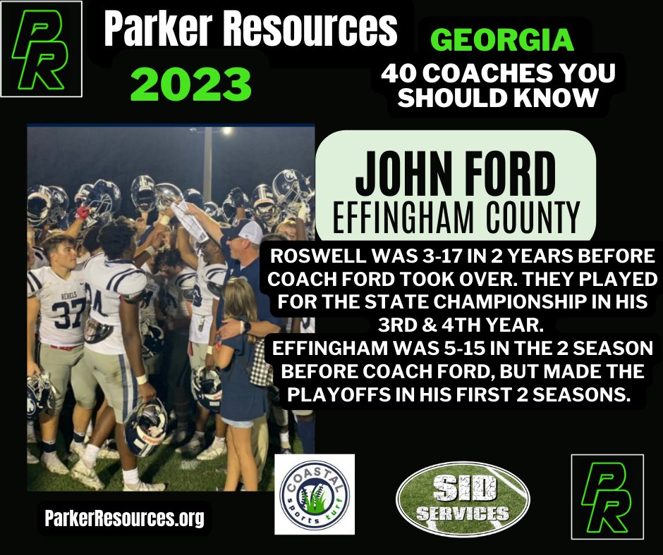 40 Coaches you should know in Georgia: John Ford, Effingham County @fordtough301 @RecruitTheHam