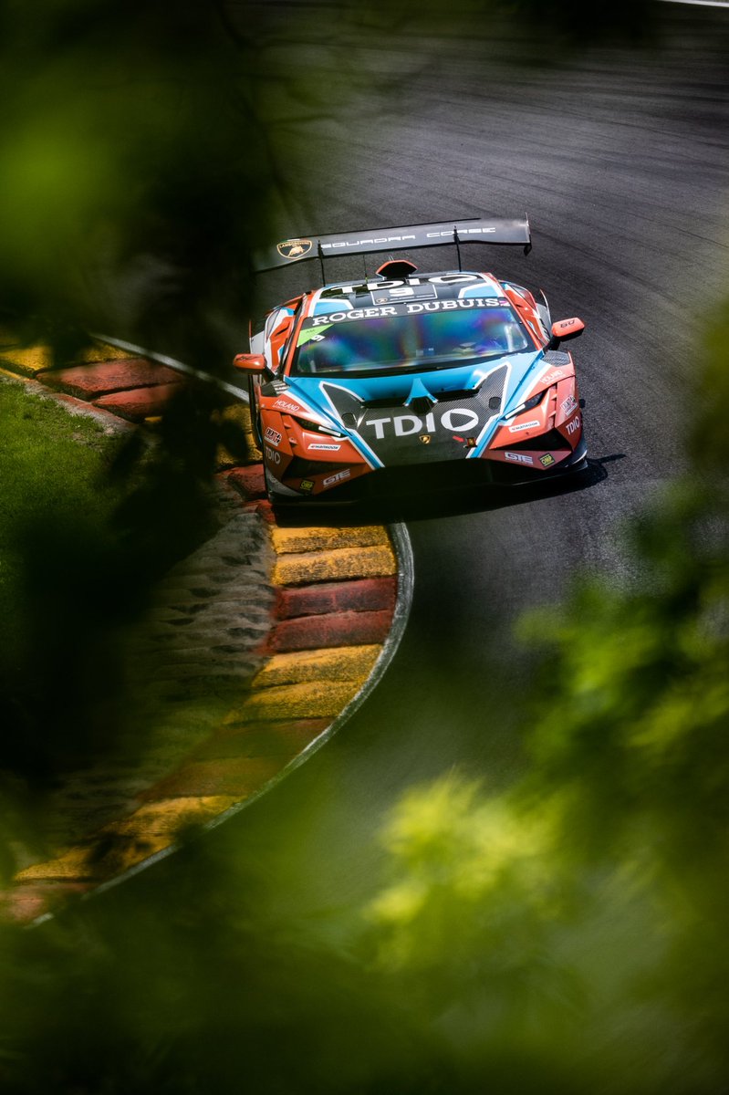 THoffRacing's tweet photo. Making speed at @RoadAmerica! Qualified P2 in class in this mornings session. The boys are doing a great job getting the car dialed in for todays race. I will start &amp; Wesley will bring it home.

Photo by @JameyPricePhoto

@Lamborghini 
@PrecisionPerf 
@LamborghiniSC https://t.co/8n1LwYd8RX