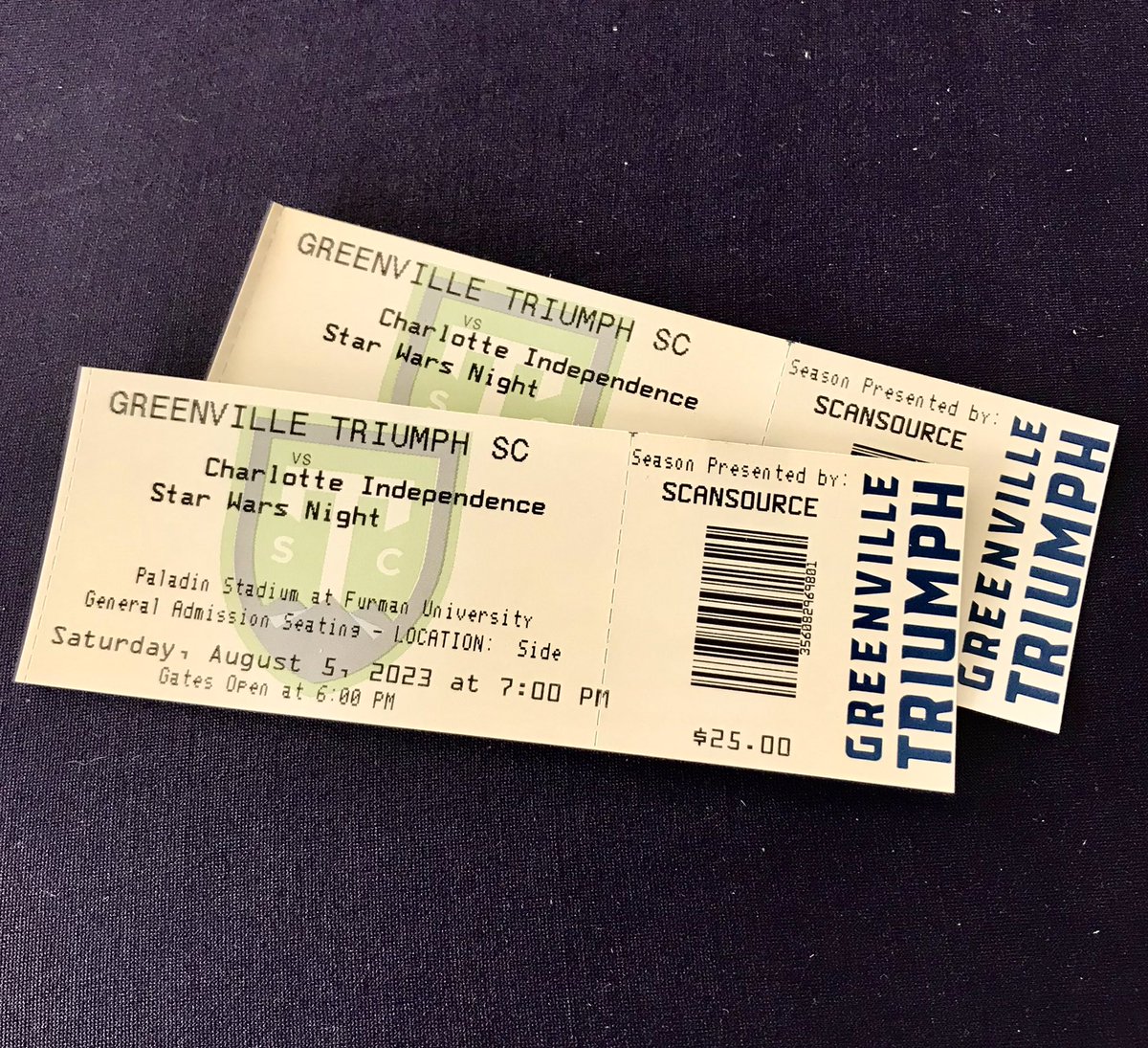 Two Free Greenville Triumph Tickets for STAR WARS NIGHT Tonight could be yours! Follow <a href="/mvp3sc/">Michael Vaughan Promotions</a> so we can DM to let you know if you’re a winner (of the tickets)! Of course you’re already a winner in life! Entry deadline 4:00 on 8/5/23. #UseTheForce